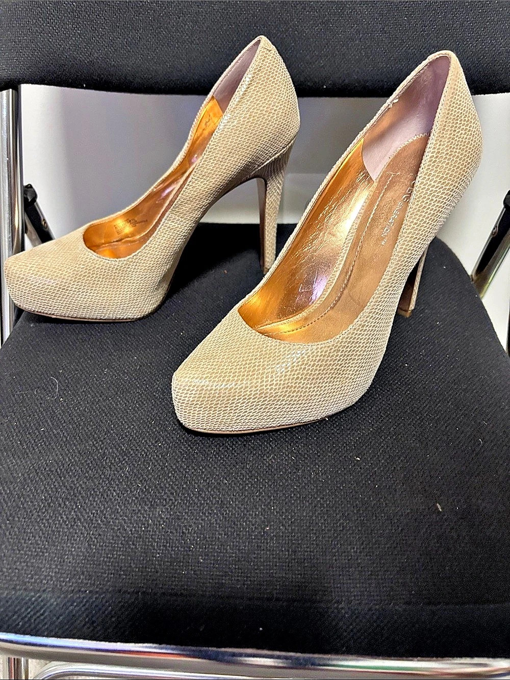 BCBGeneration Parade Platform Pump Heels - Gold
